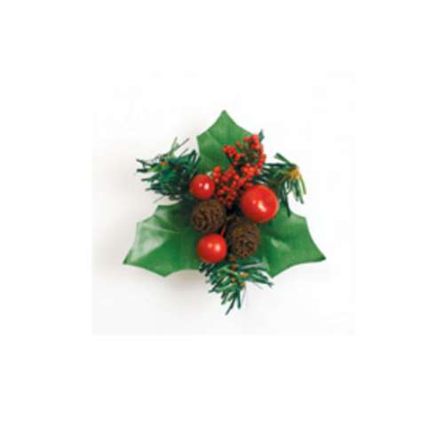 Christmas Berry and Pinecone Cake Topper - Click Image to Close